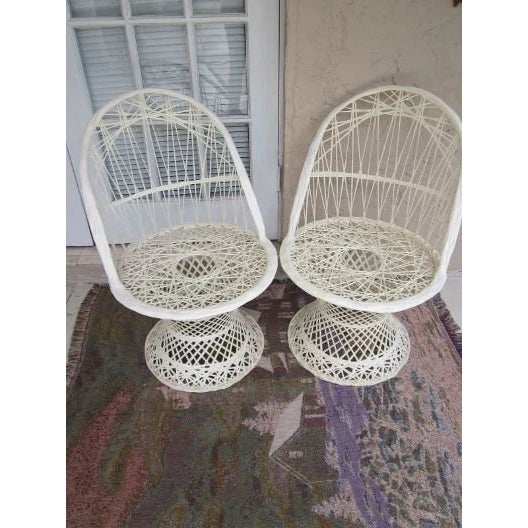 Vintage Patio Set Spun Fiberglass Russell Woodard Style Set of 5 Cushions are not included Style: Mid-Century Modern...
