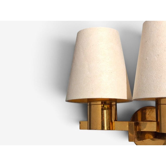 Brass Hans-Agne Jakobsson, Double Arm Wall Sconce, Brass, Sweden, 1960s For Sale - Image 8 of 11