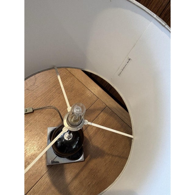 Glass Blown Glass and Chrome Table Lamp For Sale - Image 7 of 12