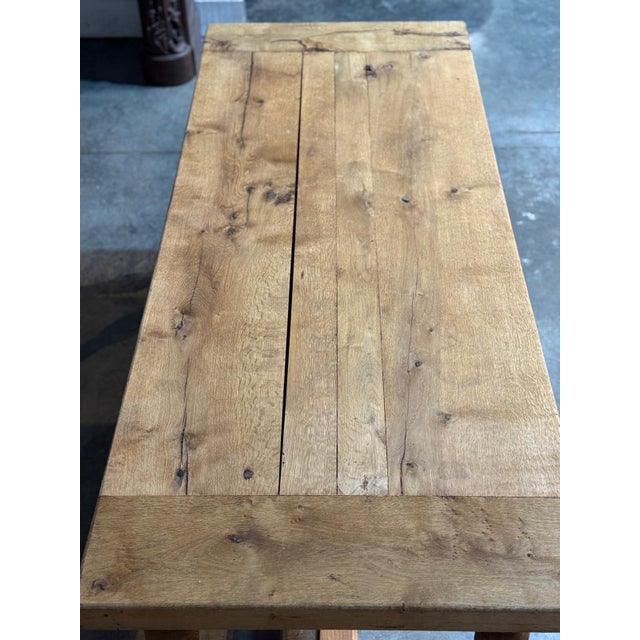 French Oak Farmhouse Dining Table, 1920 For Sale - Image 11 of 18