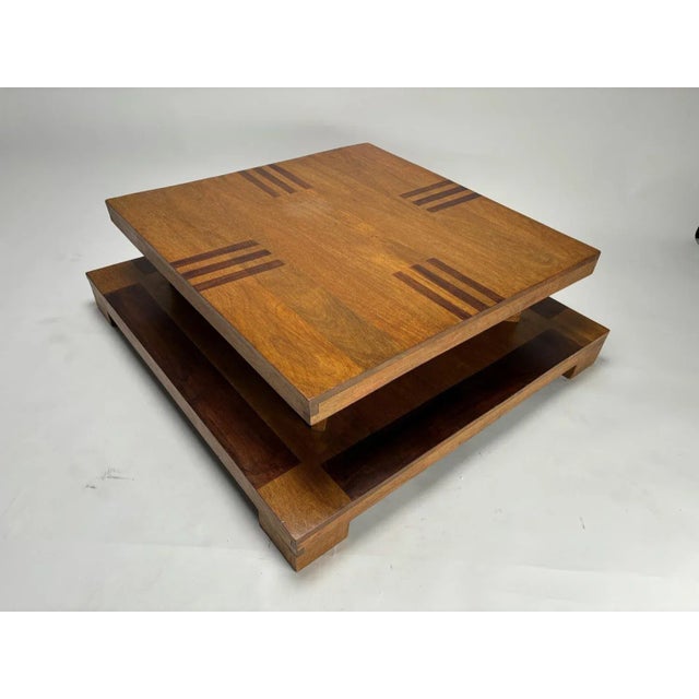 Brown Sculptural Décon Coffee Table in Wood, Italy, 1970s For Sale - Image 8 of 10