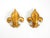 Two large gold-plated metal wall lamps from the 1970s. designed by hans kögl (fleur-de-lis model). beautiful design; the...