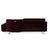 Embrace Three-Seater Sofa in Velour Velvet, Chrome and Violet with Manual Function by Brühl For Sale - Image 13 of 15