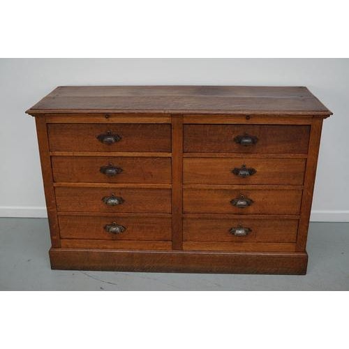 Antique French Oak Shop Counter Kitchen Island, Early 20th Century For Sale - Image 17 of 18