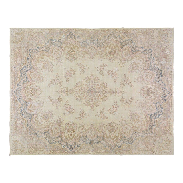 Vintage Turkish Anatolian Hand Knotted Wool Rug, 8'8x11'7 For Sale