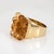Early 21st Century Articulated Briolette Citrine Ring 7 Estate 14k Gold Cocktail Flower Jewelry, Size 7 For Sale - Image 5 of 7