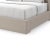 Flared Modern Fully Upholstered Queen Bed - Oatmeal For Sale - Image 4 of 4