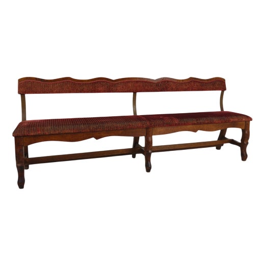 Oak Hallway or Dining Bench, 1920s For Sale