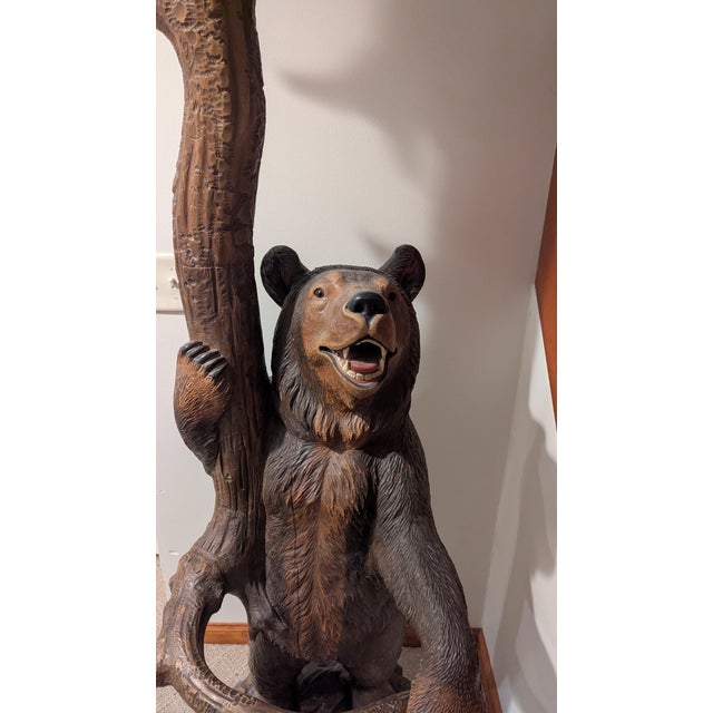 Black Forest Bear Umbrella Stand For Sale In Chicago - Image 6 of 9