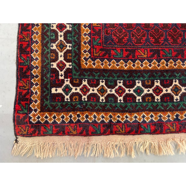 2000 - 2009 Vintage Afghan Dokhtar Qazi Boteh Runner - 6'3" X 2'8" For Sale - Image 5 of 12