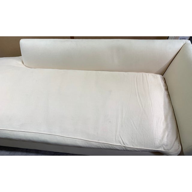 Contemporary Cream Linen 'Right Back' Sofa by Waldo Fernandez For Sale - Image 13 of 18
