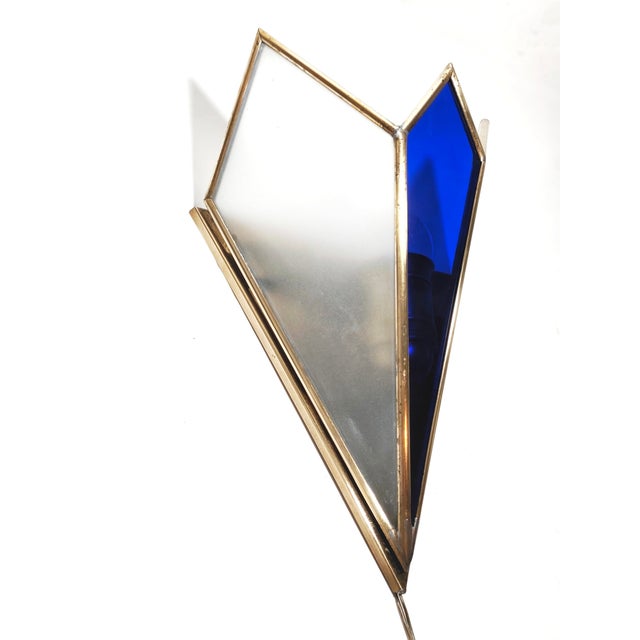 Vintage Spanish Glass Wall Sconce, 1950s For Sale - Image 3 of 13