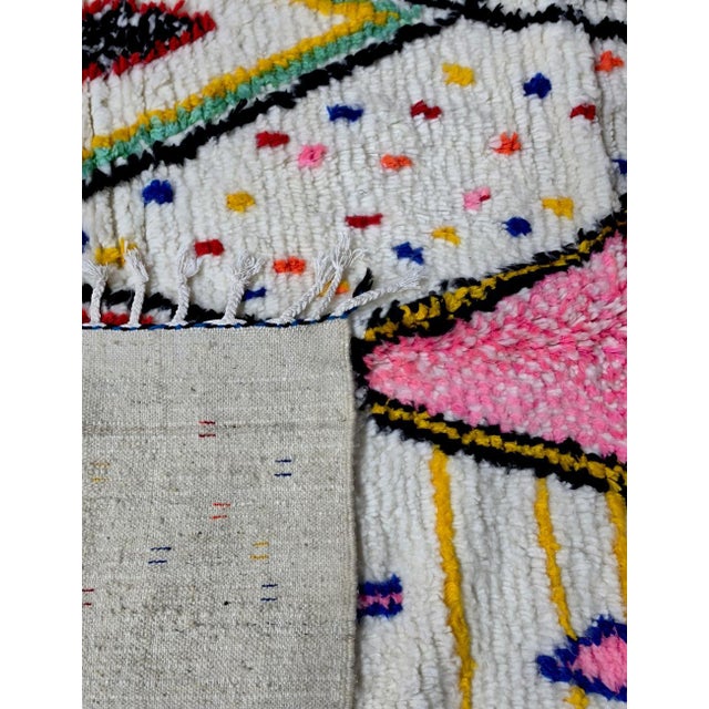 2020s Handwoven Colorful Azilal Wool Rug - 9.8 X 6.2 Ft For Sale - Image 5 of 8