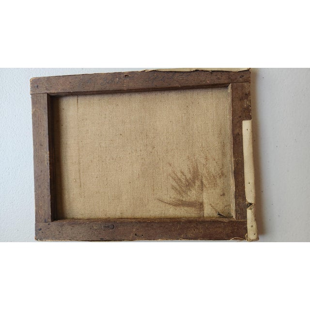Late 19th Century Real Antique Mermaid Oil Painting For Sale - Image 5 of 11