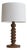 French Wood Table Lamp Attributed to Charles Dudouyt, 1950 For Sale