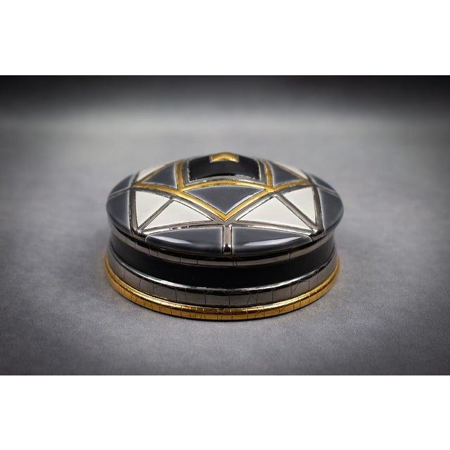 Early 21st Century Géo Collection Ca Doro Box in Enamel by Clotilde D for Longwy, France, 2010s For Sale - Image 5 of 12
