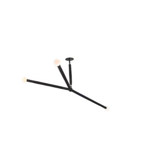 Apparatus Studio Large Arrow Fixture in Blackened Brass With Black Leather For Sale