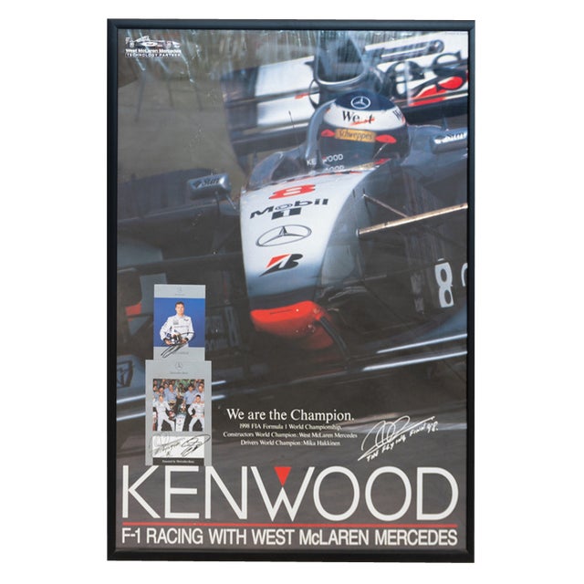 West McLaren Mercedes FIA Formula 1 Poster, 1998 For Sale