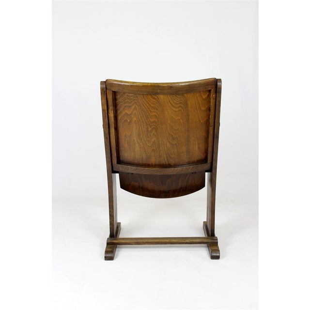 Mid-Century Modern Vintage Czech Wooden Cinema Chair from TON, 1940s For Sale - Image 3 of 15