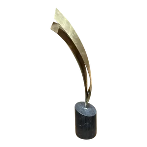 1980's Abstract Modern C. Jeré Brass Sculpture