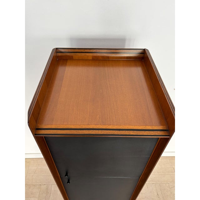 Vintage Container and Chest of Drawers Set in Wood and Leather by Afra & Tobia Scarpa for Maxalto, Italy, 1970s, Set of 2 For Sale - Image 13 of 18