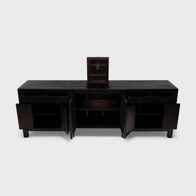 Antique Chinese Six Door Prosperity Coffer, 19th Century For Sale In Chicago - Image 6 of 8