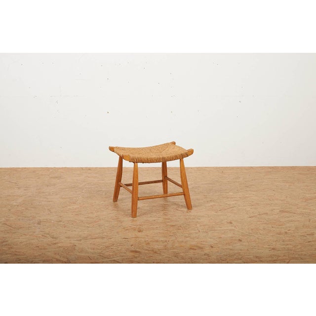 Ticino Stool in Wood with Wickerwork Seat For Sale - Image 5 of 11