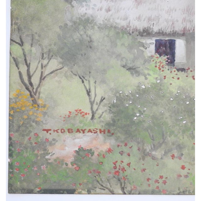 Early 20th Century Japanese Watercolor Landscape Paintings - A Pair For Sale - Image 4 of 7