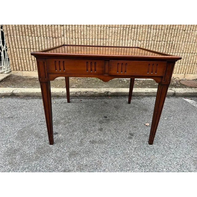Mid 20th Century Vintage Federal Style Fruitwood Center Table For Sale - Image 4 of 10