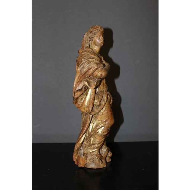 Wood Limewood Figure of Saint, Late 18th Century For Sale - Image 7 of 13