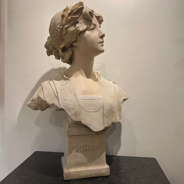 After H L Blasche, Bust of Sappho, 1920, Plaster For Sale - Image 12 of 12