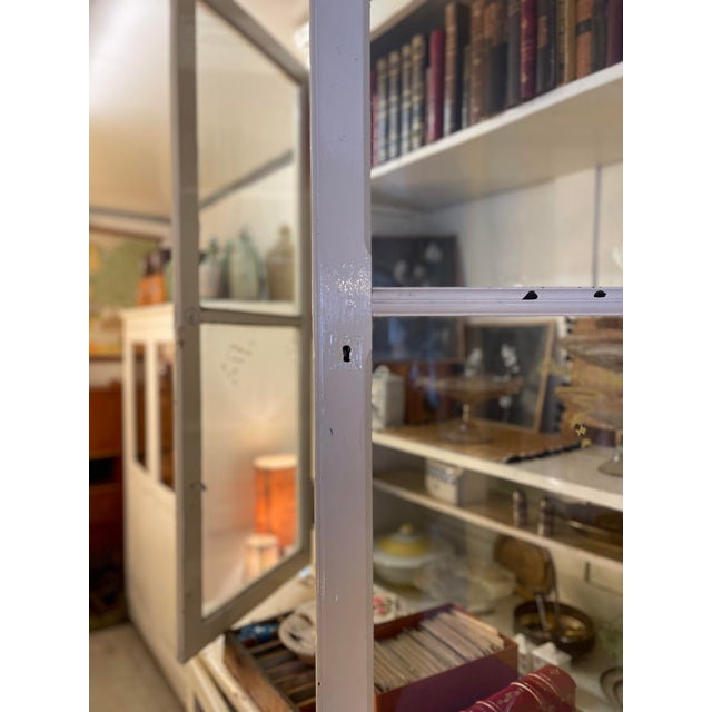 Wood Antique Hardware Bookcase or Display Cabinet, France, 1950s For Sale - Image 7 of 18
