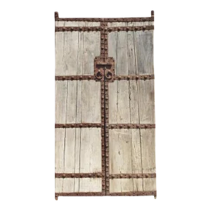 Vintage Mid 20th Century Rustic Wood & Iron Garden Gate
