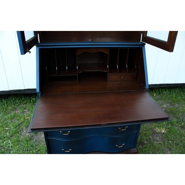 Wood 1920s Antique Secretary Desk Hutch For Sale - Image 7 of 8