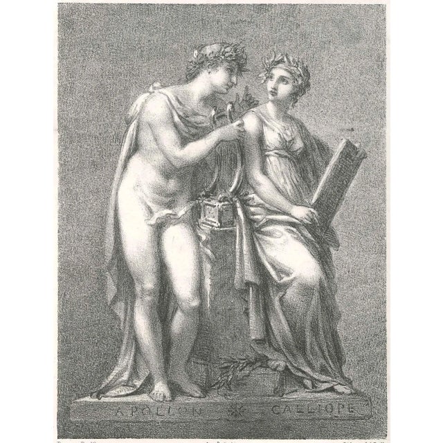 Apollon et les Muses - Original Lithograph after Prud'hon by J. Boilly 1851 For Sale - Image 3 of 4