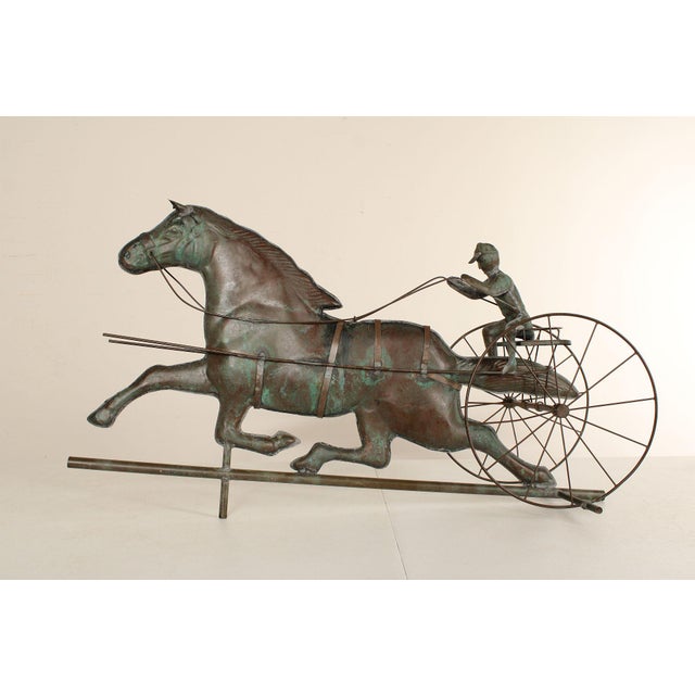Vintage Jockey and Horse Copper Weathervane For Sale - Image 11 of 12