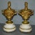 Antique French Cassolette Urns 1880s Gilt Bronze Cherub Marble Vases Lids Pair For Sale - Image 10 of 12