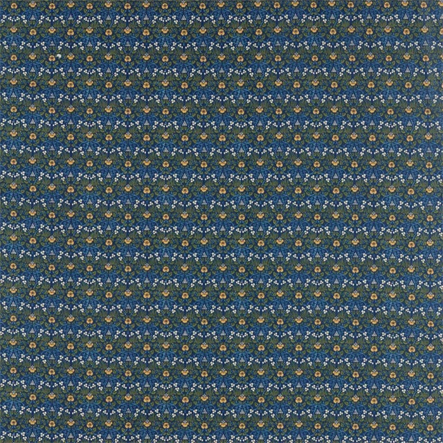 Morris & Co Eye Bright Fabric in Indigo For Sale