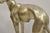 Brass Vintage Hollywood Regency Life Size Brass Greyhound Statue Sculpture For Sale - Image 8 of 12