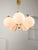 Mid-Century Modern Italian Brass and Opaline Chandelier For Sale - Image 12 of 18