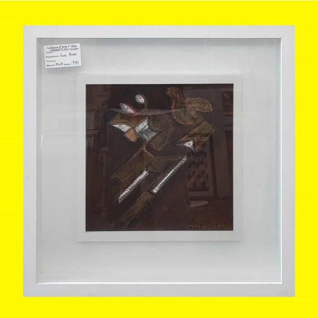 After Umberto Mastroianni, Composition, 1993, Oil Painting on Cardboard, Framed For Sale - Image 12 of 12