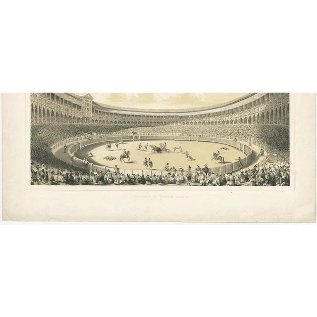 Illustration of the Plaza de Toros of Madrid, 1860, Print For Sale - Image 4 of 8