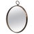 Metal Swedish Modern Pocketwatch-Shaped Mirror with Brass Frame from Firma Svenskt Tenn, 1950s For Sale - Image 7 of 7