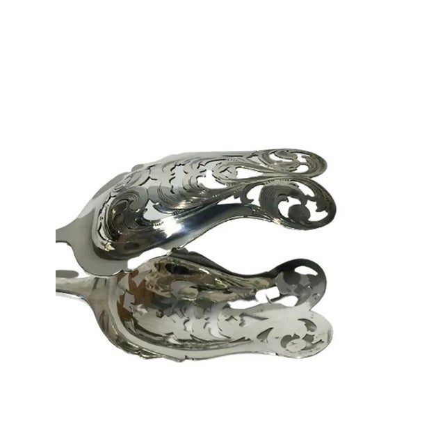 Dutch Silver Pastry Tong, Amsterdam, 1845 For Sale - Image 3 of 6