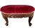 Vintage Louis XV style footstool. It has a wood (mahogany or walnut) frame and ornate cabriole legs with detailed...