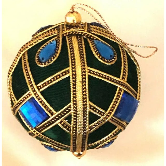 Christmas Corduroy Stunning Decorated Ornament Wrap w/ Gold and Black Ribbon The Holiday Time is just around the...
