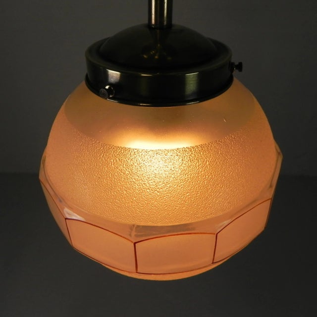 Art Deco Pendant Lamp with 12-Sided Glass Ball, 1930s For Sale - Image 13 of 15