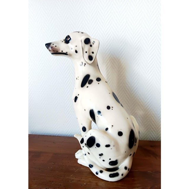 1970s Vintage Ceramic Dalmatian Dog, Italy, 1970s For Sale - Image 5 of 14