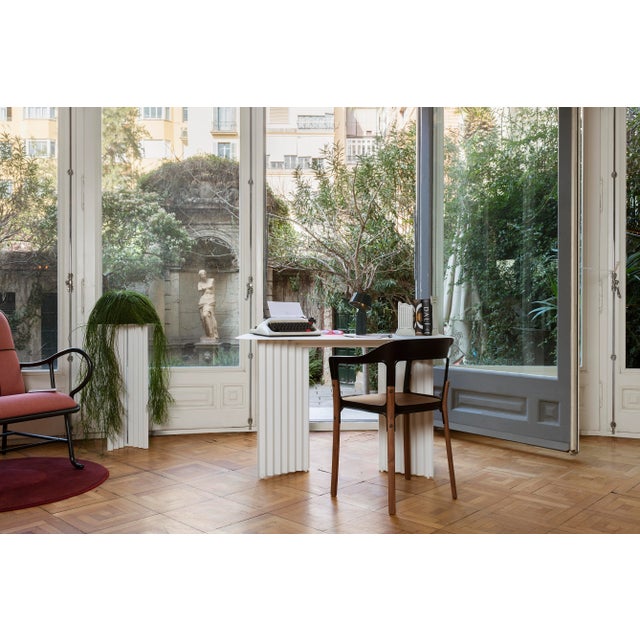 Not Yet Made - Made To Order RS Barcelona Plec Steel Pedestal, White For Sale - Image 5 of 6