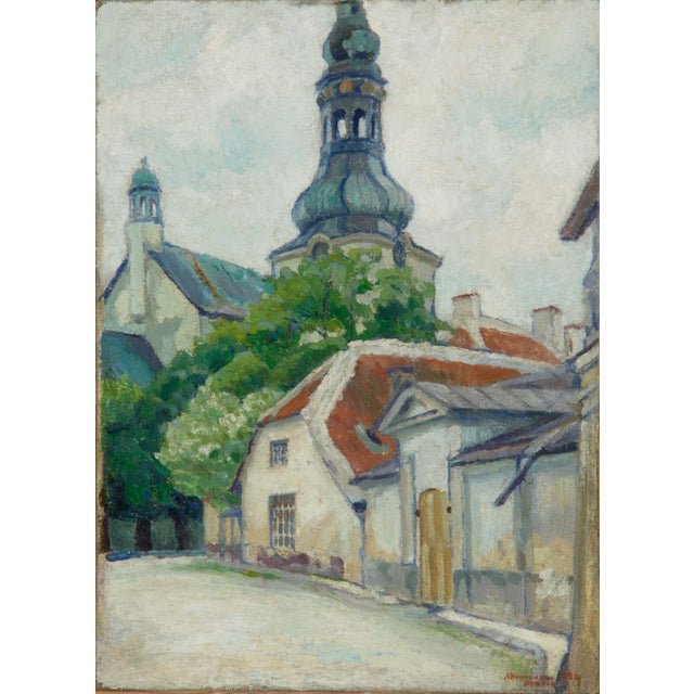 Alexander Yakovlevich Kramarev, Revel, The Dome Cathedral, Oil on Canvas For Sale - Image 3 of 3